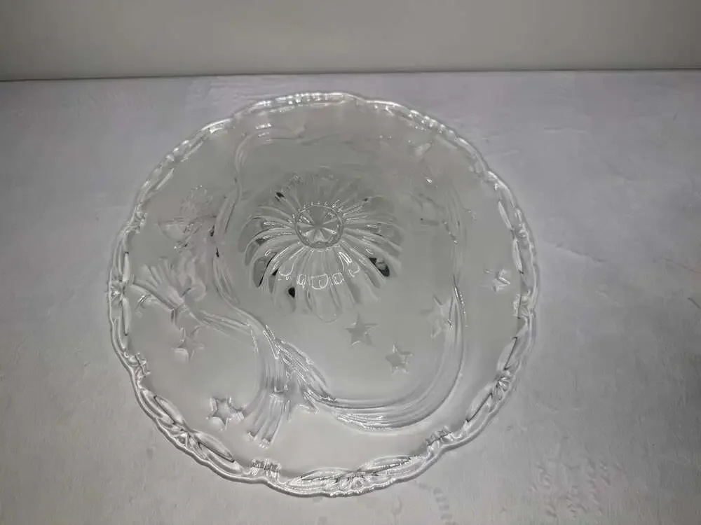 Mikasa Cherubs Centerpiece Bowl 13 1/2 Clear Glass